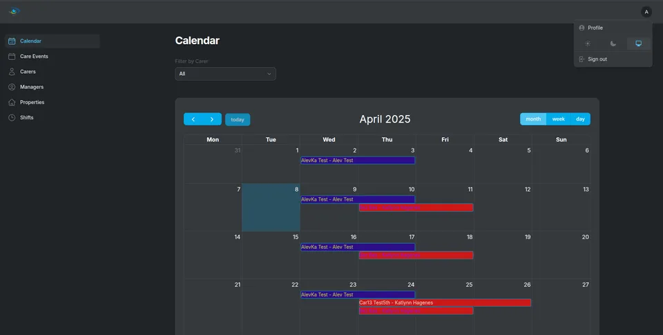 Anonymized healthcare staffing interface